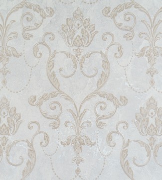 Обои белые Дамаск виниловые Тесоро арт. 10549-01 Обои белые Дамаск