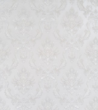 Обои белые Дамаск виниловые Симона арт. 10577-01 Обои белые Дамаск