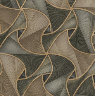 Обои черные с геометрическим рисунком Euro Decor виниловые Evolution арт. 7111-22 Обои виниловые че