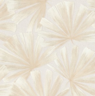 Обои бежевые с имитацией пальмового листа Rhapis арт. 7128-00 Обои бежевые с им