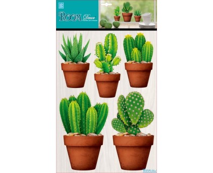 PLA 0105 (кактусы в горшках объемные)