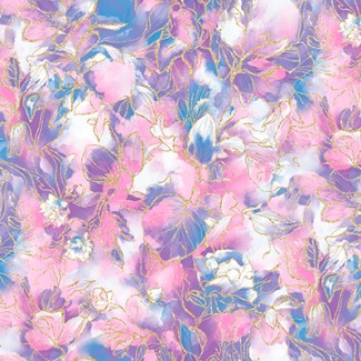 Обои виниловые большие цветы на голубом фоне Антураж Monica арт. 168502-29 Большие цветы на