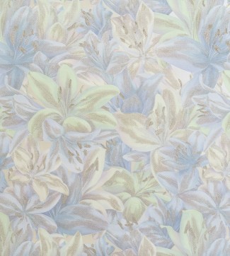 Обои зеленые с крупными цветами лилий OVK Design винил Лилии арт. 10212-06 Зеленые виниловые