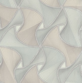 Обои зеленые с геометрическим рисунком Euro Decor виниловые Evolution арт. 7111-04 Обои виниловые зе