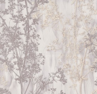 Обои серый с растительным принтом Евро Декор винил Fjord арт. 7113-24 Обои серый винило