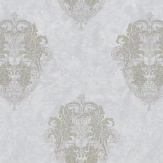 Обои Дамаск на сером фоне Euro Decor виниловые Prince арт.9116-11 Обои Дамаск на се