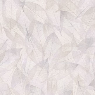 Обои белые с растительным принтом  виниловые Евро Декор Verbena арт. 6015-00 Обои белые с раст