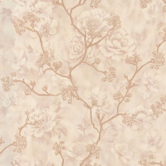 Обои цветы на бежевом фоне Euro Decor виниловые Blooming арт. 7142-01 Обои цветы на беж