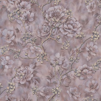 Обои цветы на коричневом фоне Euro Decor виниловые Blooming арт. 7142-23 Обои цветы на кор