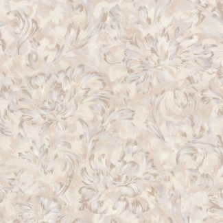 Обои бежевые с крупными цветами  Charlotte арт. 8031-01 Обои бежевые с кр