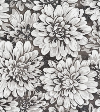 Обои графитовые флизелиновые с цветами Freedom  "Хризантемы" арт 10469-05 Обои графитовые ф