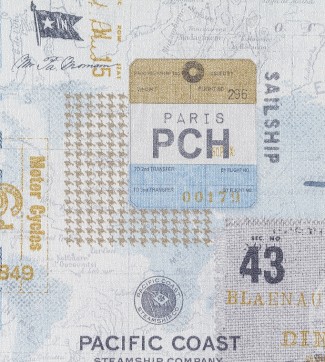 Обои серо-голубые флизелиновые Города OVK Design Тревел арт. 10516-03 Обои серо-голубые