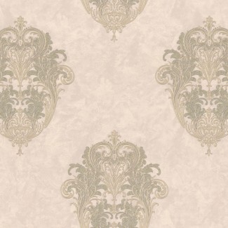 Обои Дамаск на бежевом фоне Euro Decor виниловые Prince арт.9116-08 Обои Дамаск на бе