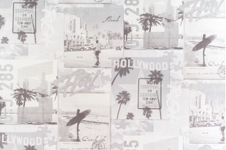 Обои серые с пальмами Артекс  Майами арт. 10534-01 Обои серые с паль