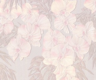 Обои серые с цветами Euro Decor виниловые Black Orchid арт. 9072-011 Виниловые обои с