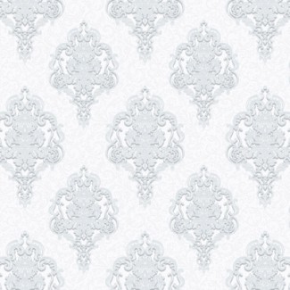 Обои серый дамаск Антураж Hermitage виниловые арт. AN8614-22 Обои серый дамаск