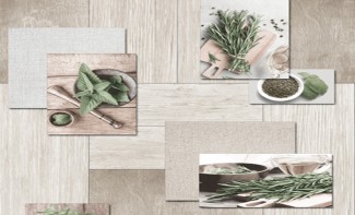 Обои серые с рисунком  Антураж Mint арт. 161044-16 Обои серые с рису