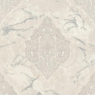 Обои бежевые Дамаск Euro Decor виниловые Sultan арт. 7135-00 Обои бежевые Дама