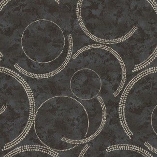 Обои кольца на чёрном фоне Ornamy Diva арт. 8035-22 Обои кольца на чё