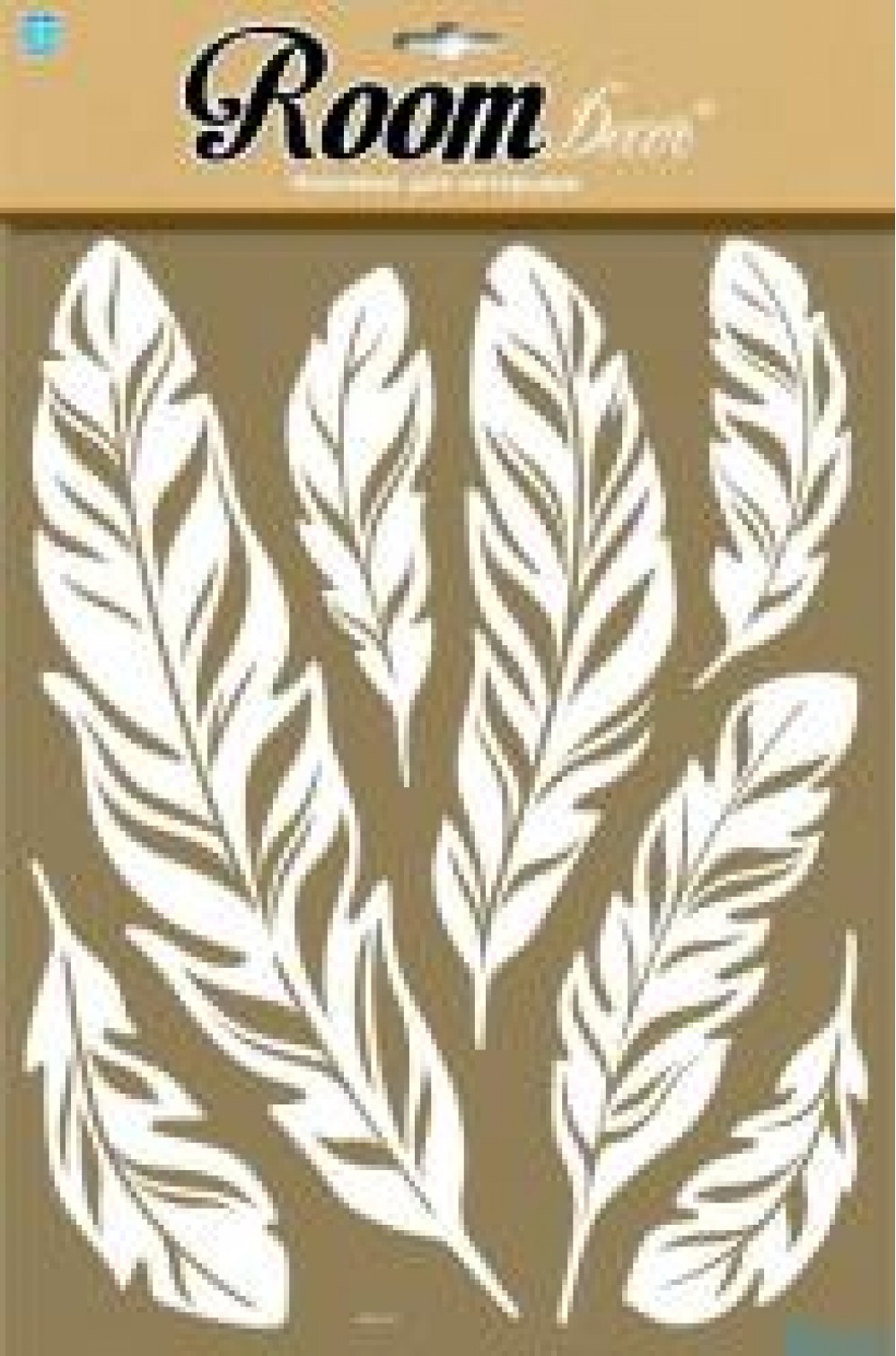 Наклейка интерьерная 3015 REA (перья с блестками)