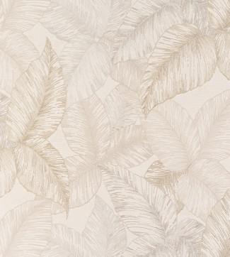 Обои бежевые с крупными листьями Артекс винил Пандора OVK арт. 10298-01 Обои виниловые бе