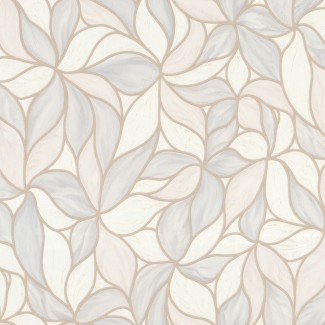 Обои крупные цветы на сером фоне Euro Decor виниловые Fractal арт. 7144-21 Обои крупные цвет