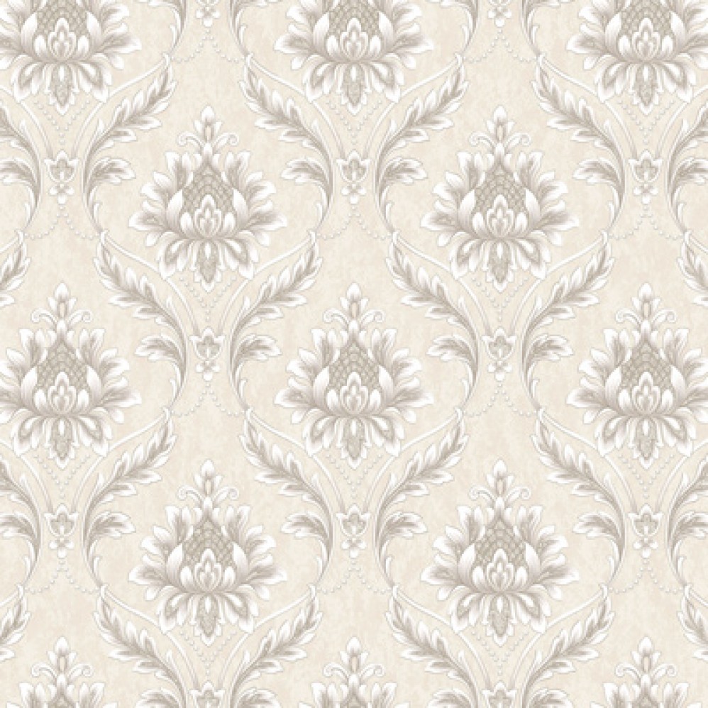 Обои бежевые дамаск Sicilia виниловые арт. NA8699-23