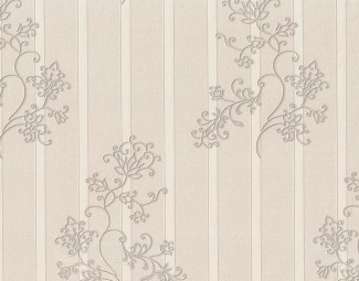 Обои бежевые евро Декор винил горячего тиснения Pompadour арт. 7103-01 Бежевые классичес