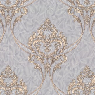 Обои серый дамаск Athena виниловые арт. 9134-23 Обои серый дамаск