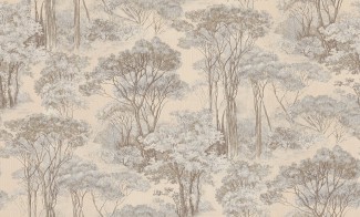 Обои бежевые с изображением леса Сполето INTERIO арт. 4144-4 Обои бежевые с из