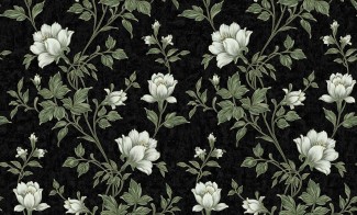 Обои с цветами на черном фоне Антураж виниловые Emily арт. 168339-37=9 Виниловые обои с