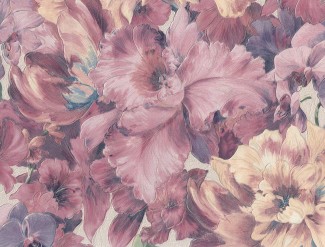 Обои розовые с крупными цветами Евро Декор винил Laguna арт. 8009-06 Розовые виниловые