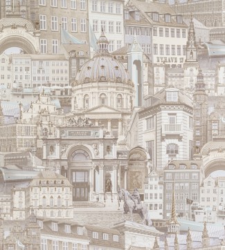 Обои город бежевый фон Артекс OVK Design Копенгаген арт. 10616-02 Обои город бежевы