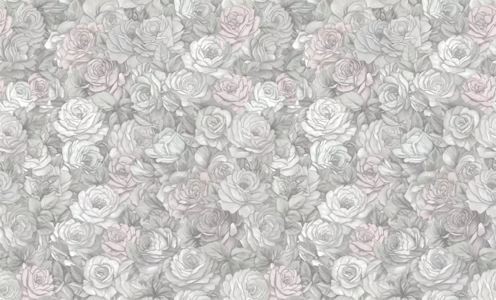 Обои виниловые серые цветы Benefit 6 арт. 60117-05